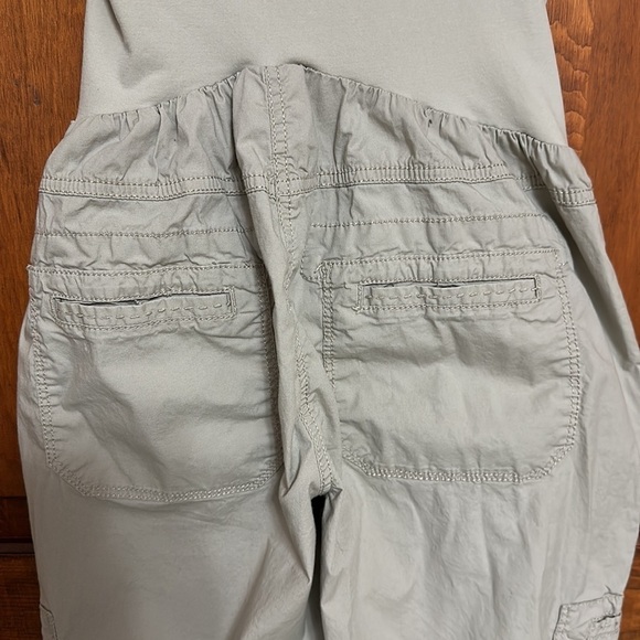 Motherhood Maternity Cargo Cotton/Spandex Khaki Over Bump Maternity Tab Pants L - Picture 6 of 8